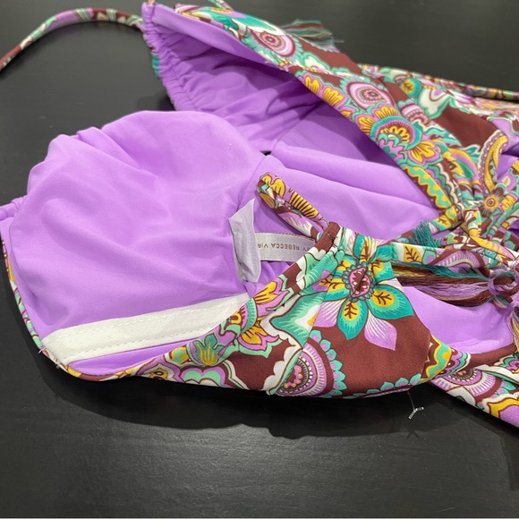 NWOT Becca Groovy Candice Multi-way Retro Boho Bikini Sz Medium - Picture 8 of 11